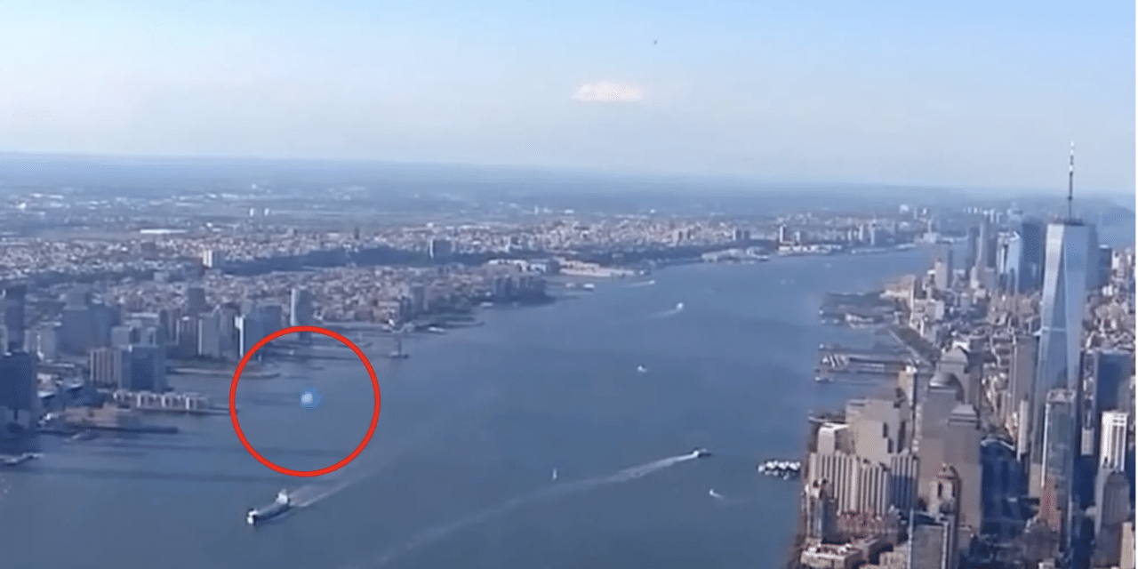 (WATCH) Mysterious orb zooming past NYC caught on film by local news chopper